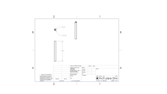 12 inch pipe Drw