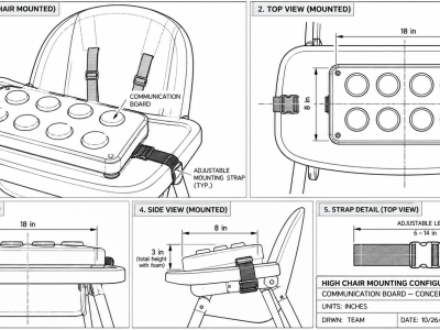 High Chair Communication Board Blueprint