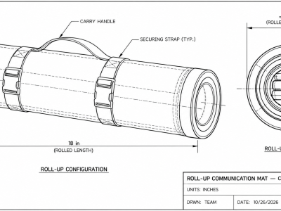 Roll-Up Communication Mat CAD Drawing