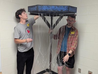 zeke and nick putting the housing on